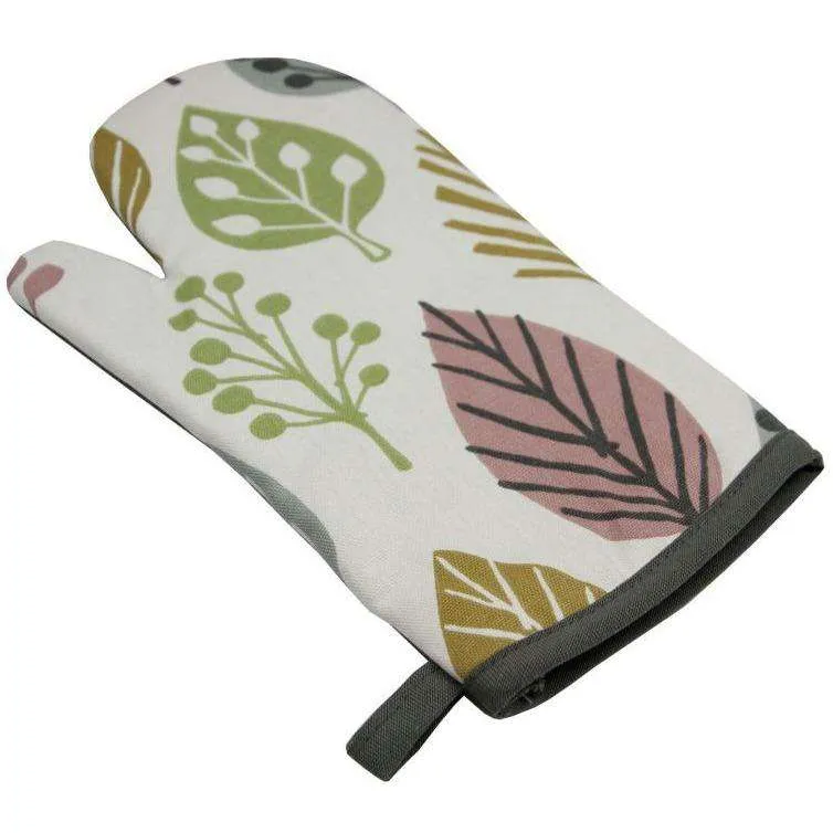 Magda Pink Cotton Print Single Oven Mitt