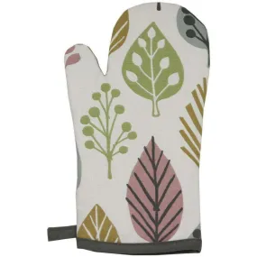 Magda Pink Cotton Print Single Oven Mitt