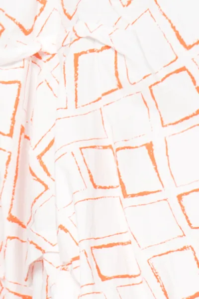 Manifold Skirt in Orange Carre Carnaby