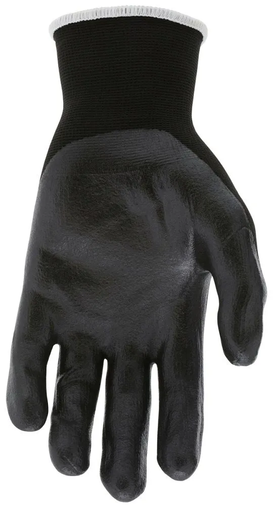 MCR Safety Ninja X N9674 15 Gauge Nylon Lycra Blended Shell Work Gloves, Black, 1 Dozen