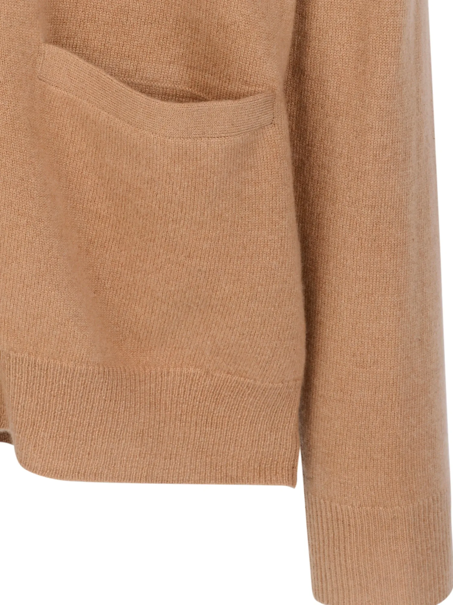 Men V-Neck Cardigan_Camel