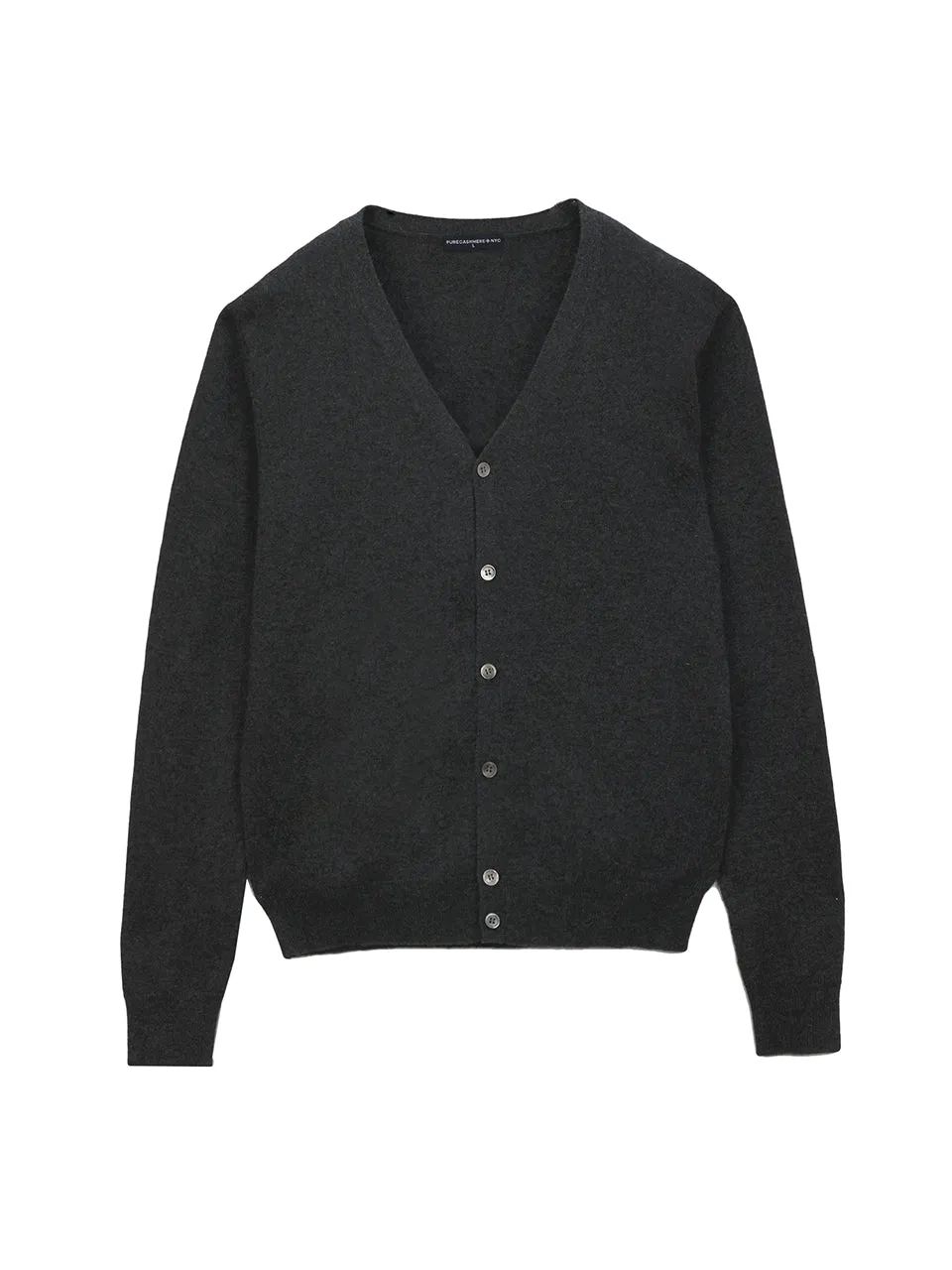 Men V Neck Cardigan_Graphite