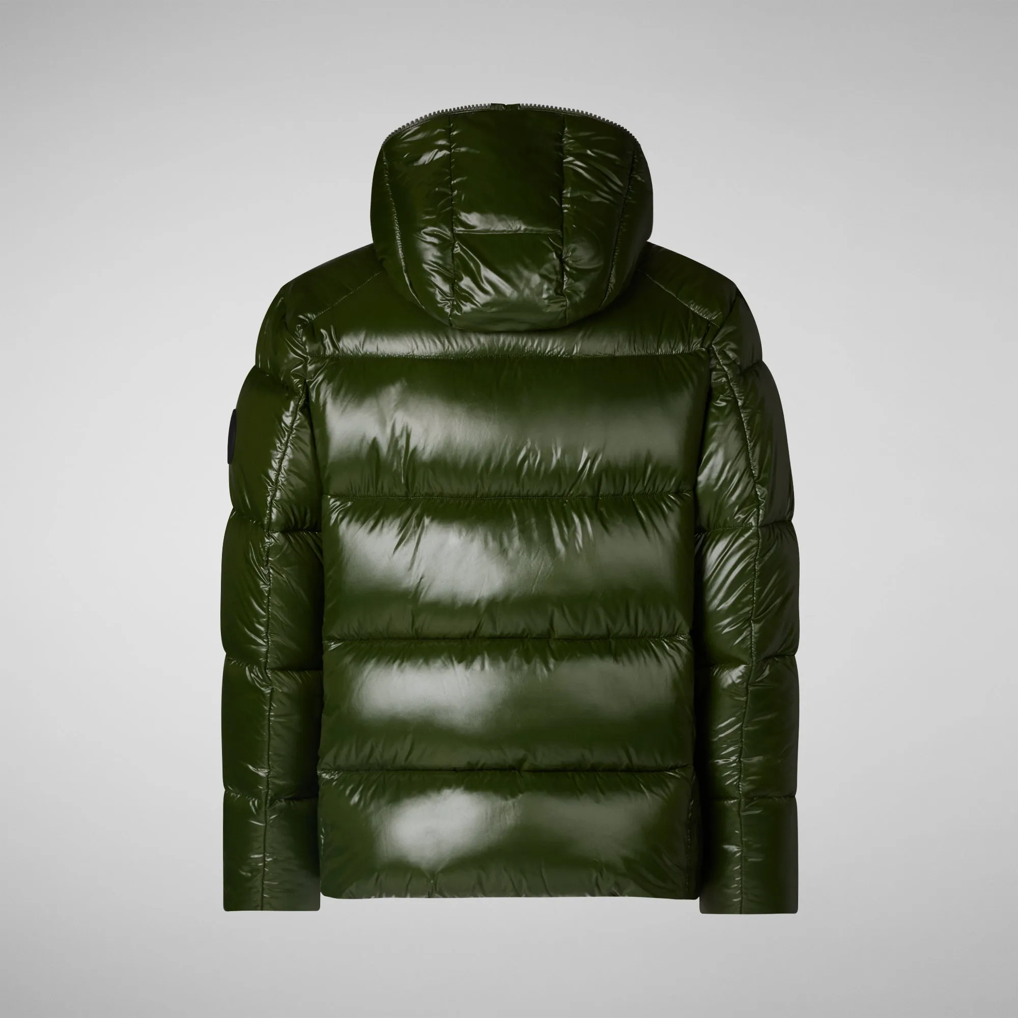 Men's  Hooded Animal free Puffer Jacket Edgard in Pine Green