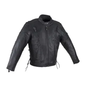 Mens Racer Jacket With Neck Warmer,MJ711-01-DL