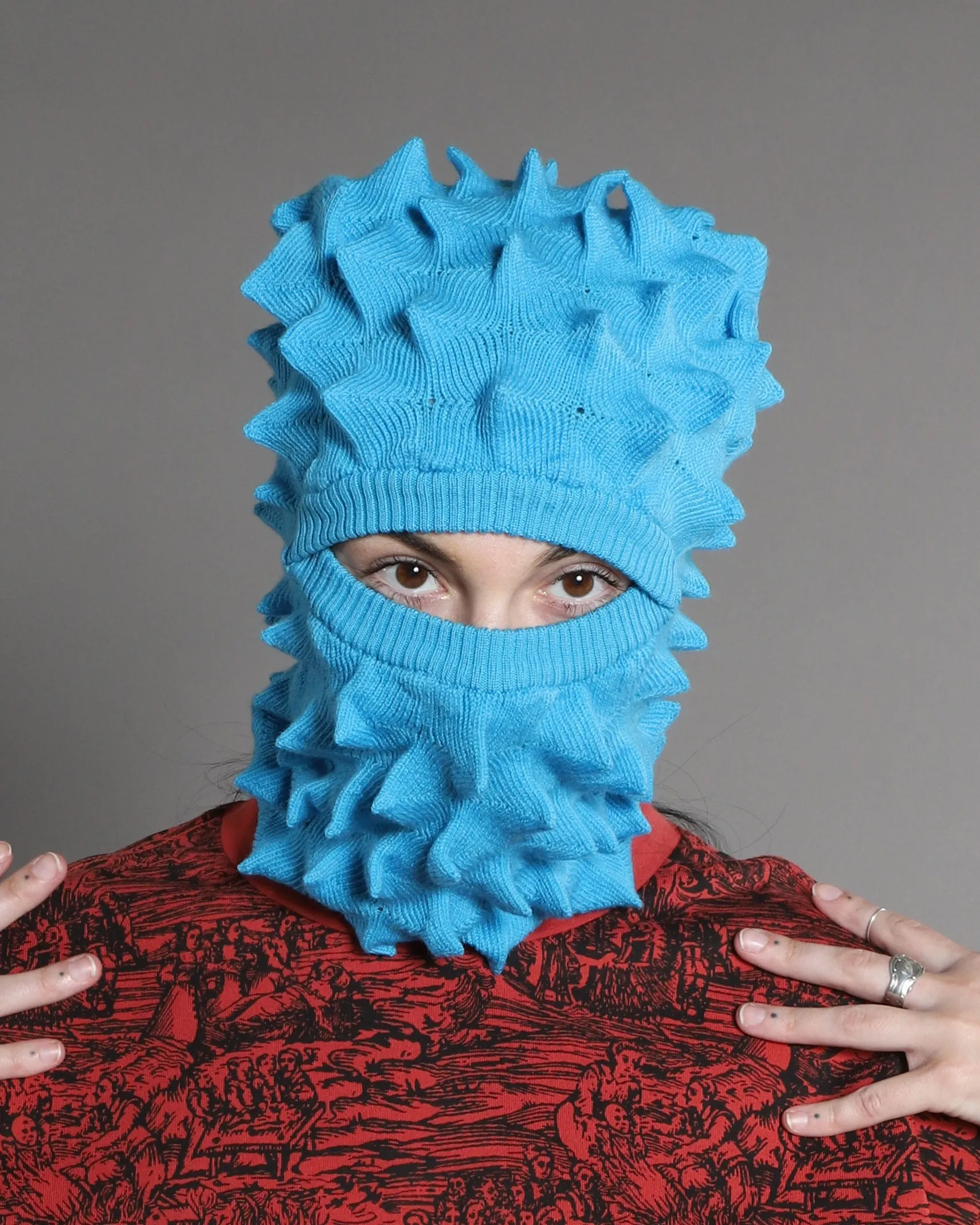 Merino Wool Spiky Balaclava