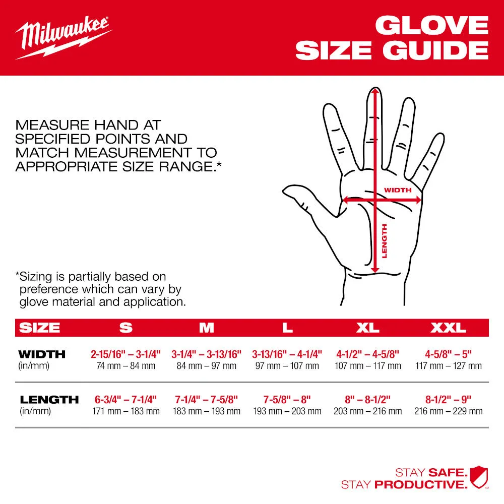 Milwaukee 48-73-8630E Cut Level 3 Nitrile Dipped Gloves - S