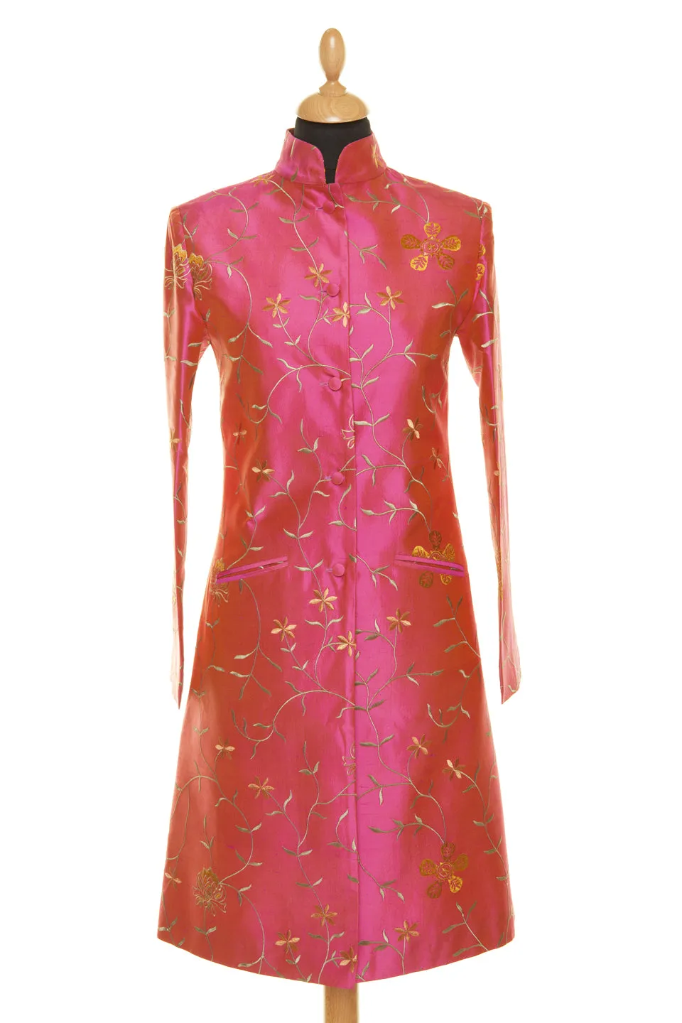 Nehru Coat in Schiaparelli Pink