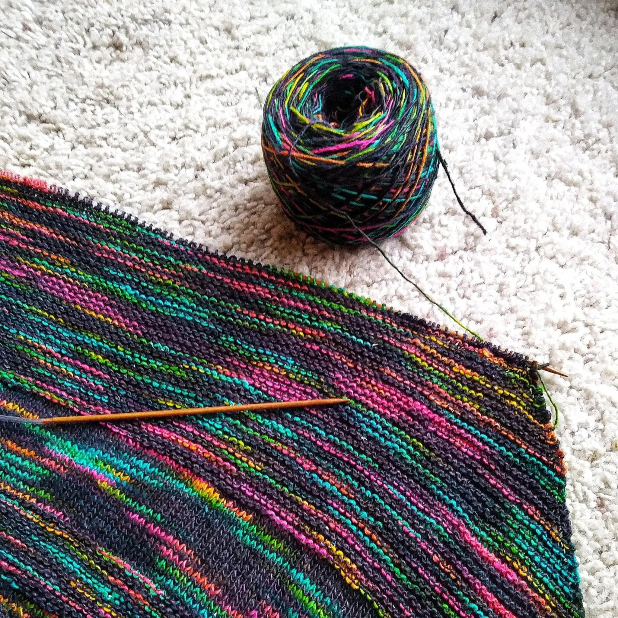 Neon Pop Shawl Knitting Kit