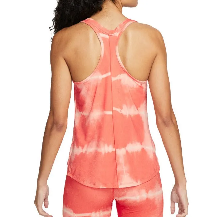 Nike Dri Fit One Luxe Vest Top - Peach Tie-Dye