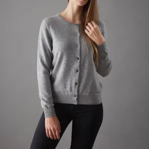 Nora Cashmere Cardigan [Light grey]