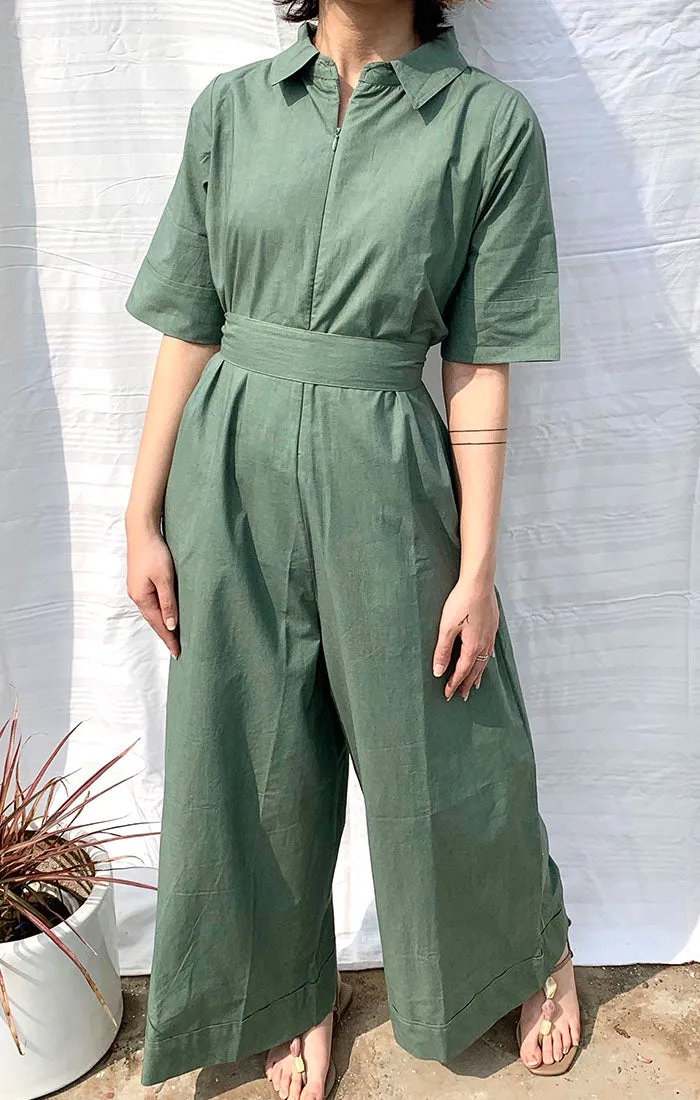 Organic Cotton Mint Green Jumpsuit