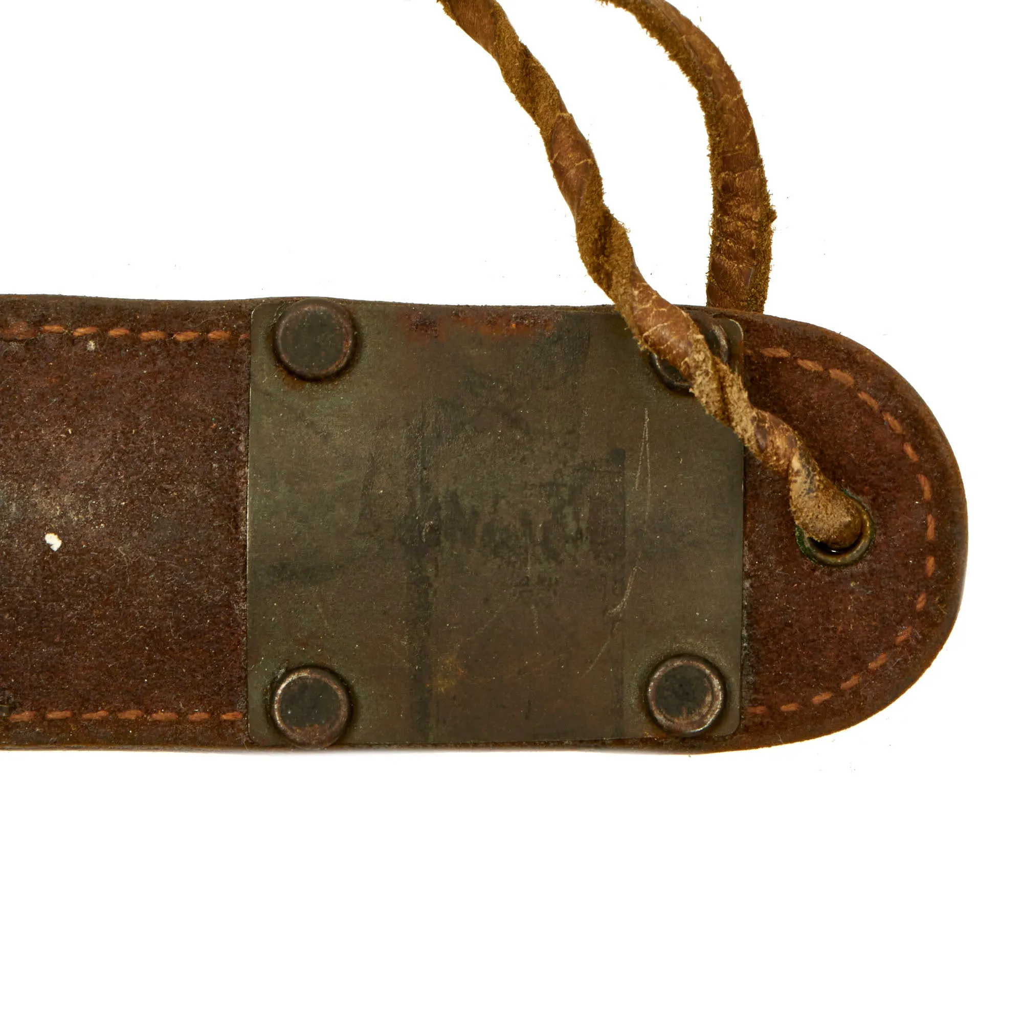 Original U.S. WWII 1943 Dated M6 Leather Scabbard by Lyon & Coulson for the M3 Fighting Knife - Scabbard Only