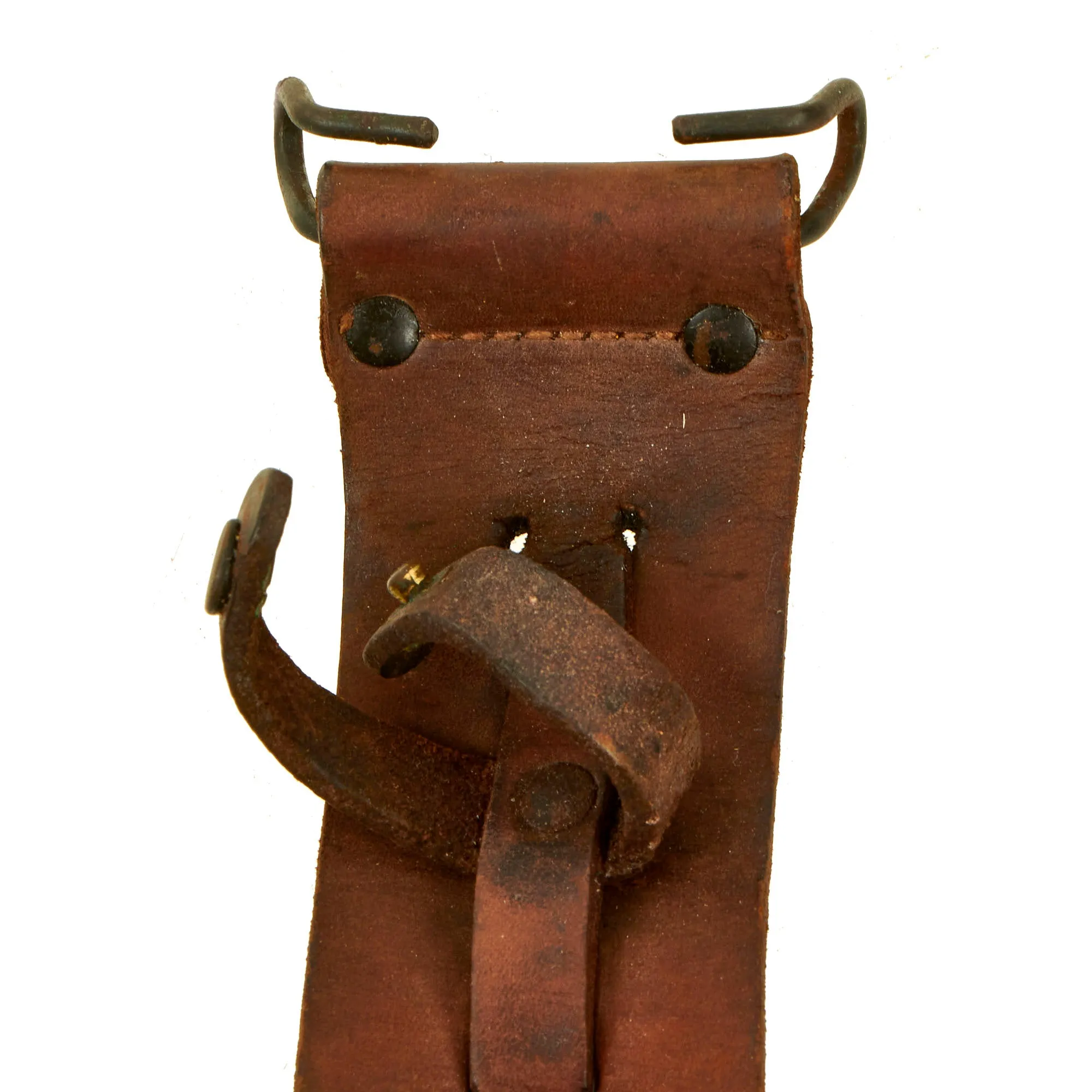 Original U.S. WWII 1943 Dated M6 Leather Scabbard by Lyon & Coulson for the M3 Fighting Knife - Scabbard Only