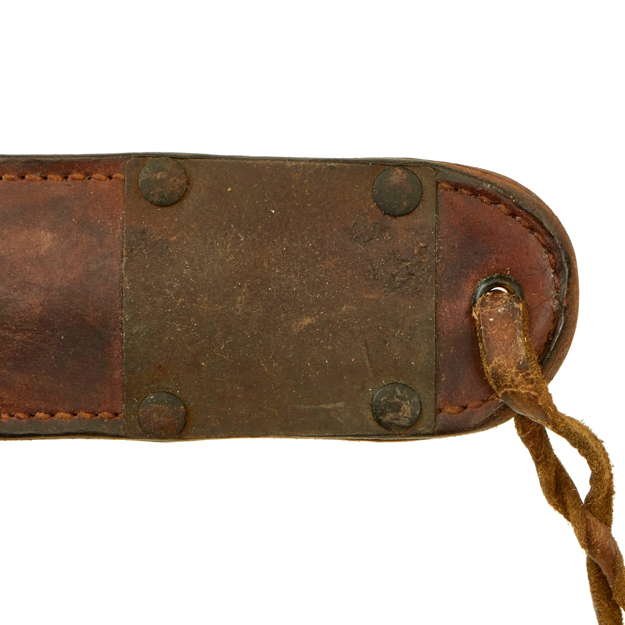 Original U.S. WWII 1943 Dated M6 Leather Scabbard by Lyon & Coulson for the M3 Fighting Knife - Scabbard Only