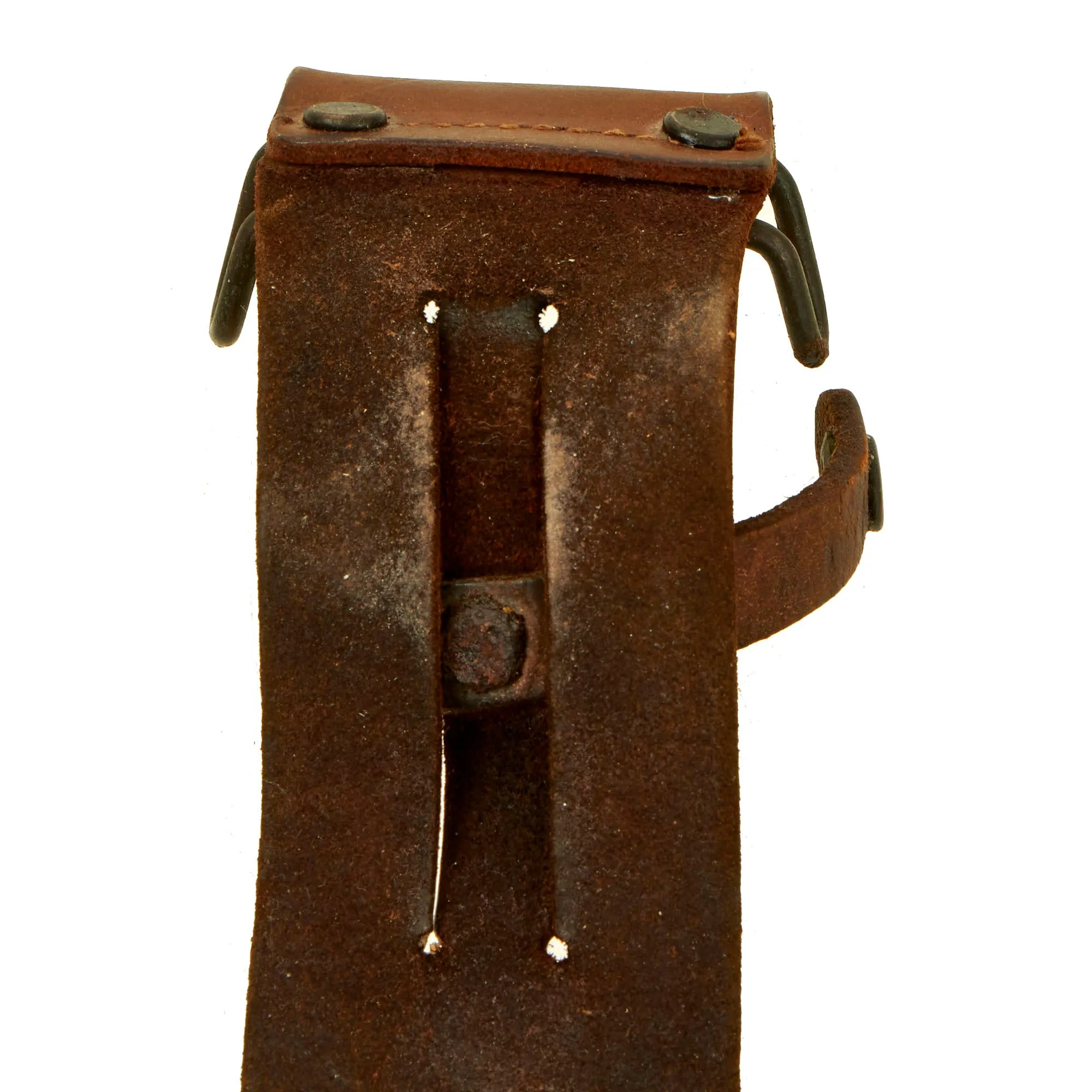 Original U.S. WWII 1943 Dated M6 Leather Scabbard by Lyon & Coulson for the M3 Fighting Knife - Scabbard Only