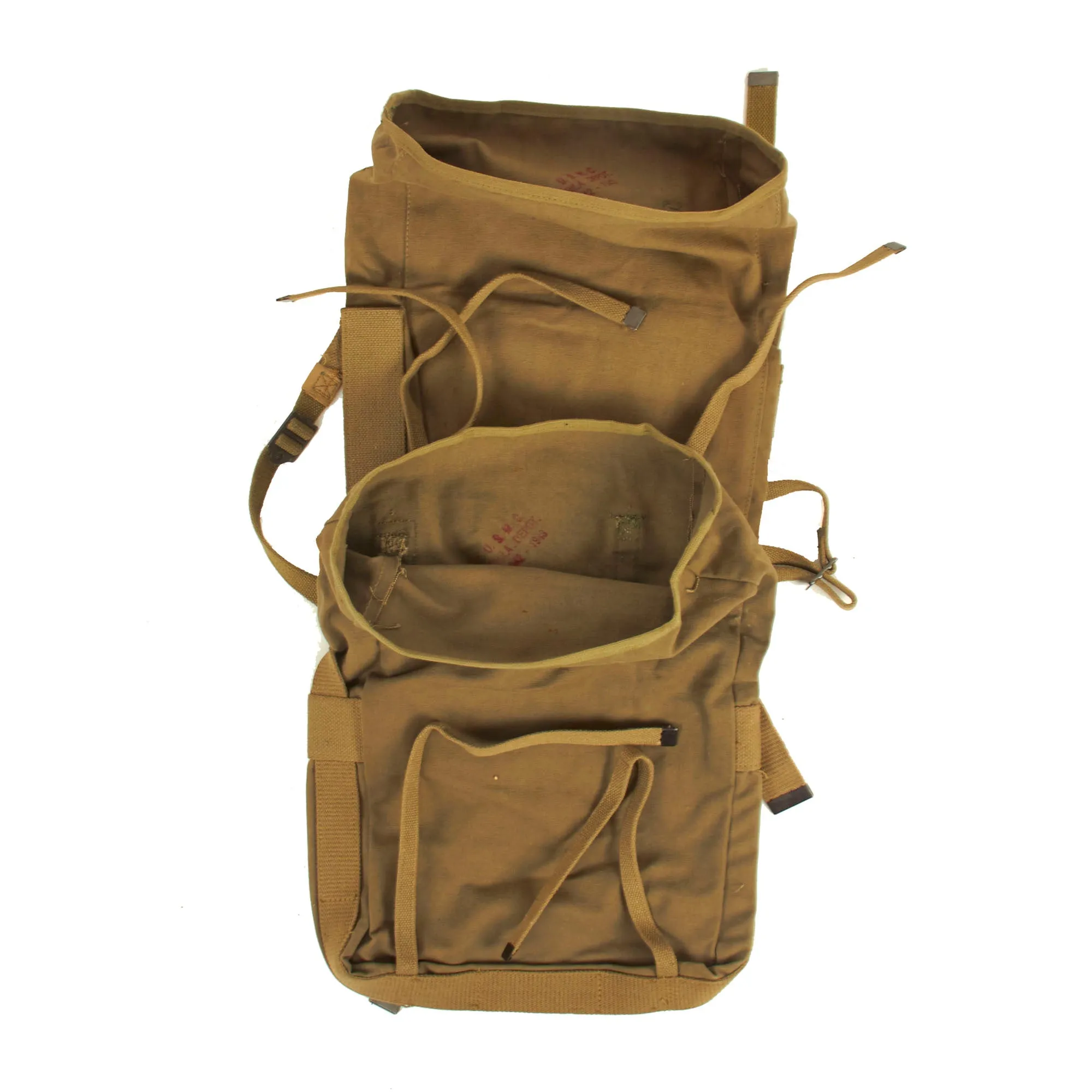 Original U.S. WWII Unissued US Marine Corps P-41 “782” Haversack and Knapsack Duel Pack System by Philadelphia Depot - Upper & Lower Packs (1942-1943)