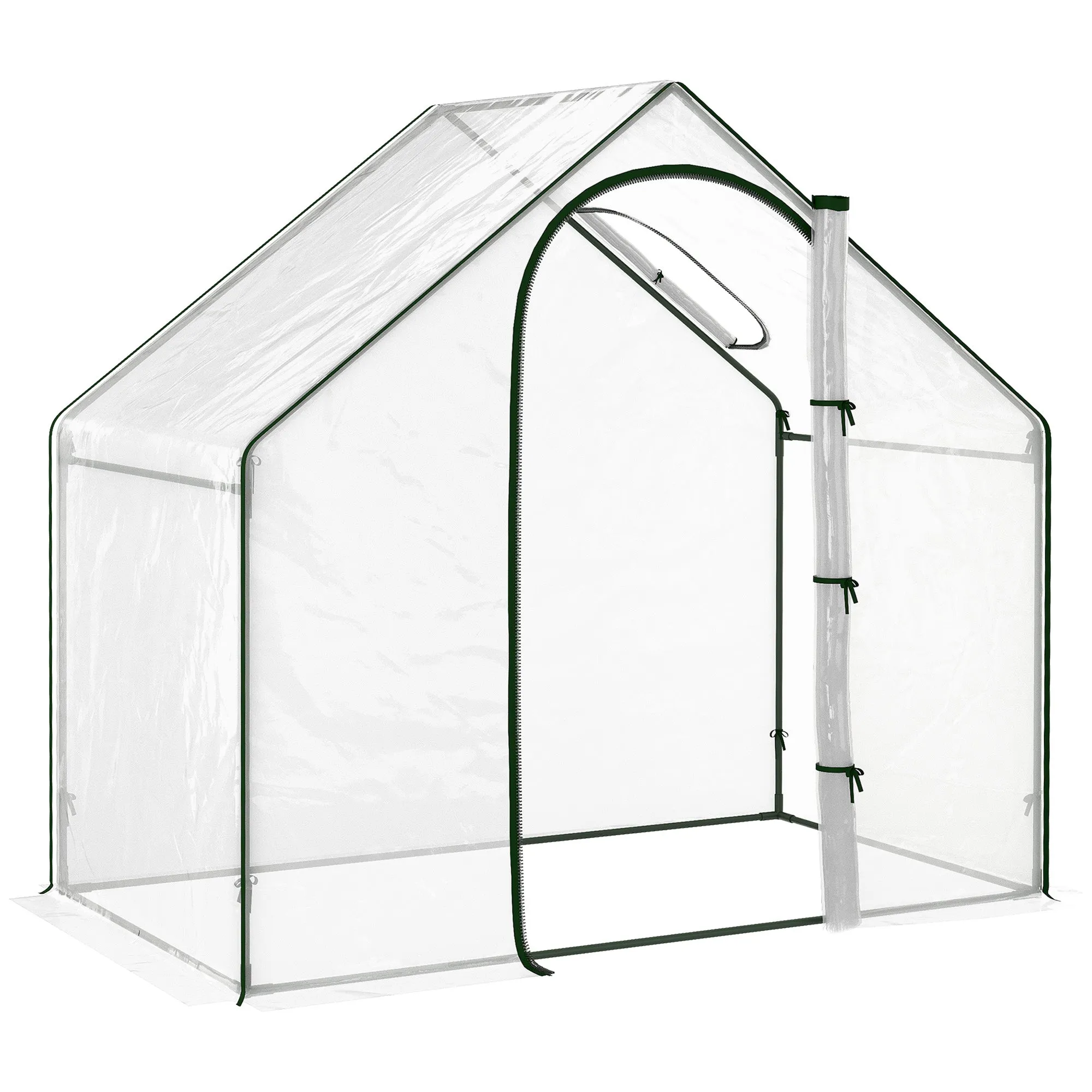 Outsunny Portable Walk-in PVC Greenhouse w/ Zipped Door for Flowers Plant