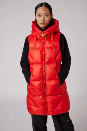 Parajumpers Women's ZULY Down Vest in Red HORMUZ PWPUHY35