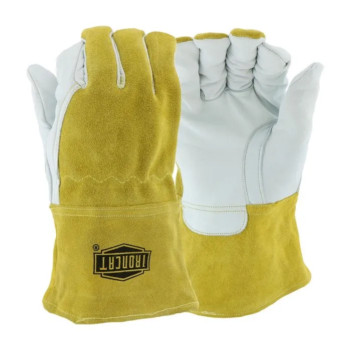 PIP Ironcat 6143 Top Grain Goatskin Leather Mig Welder's Glove, Box of 12