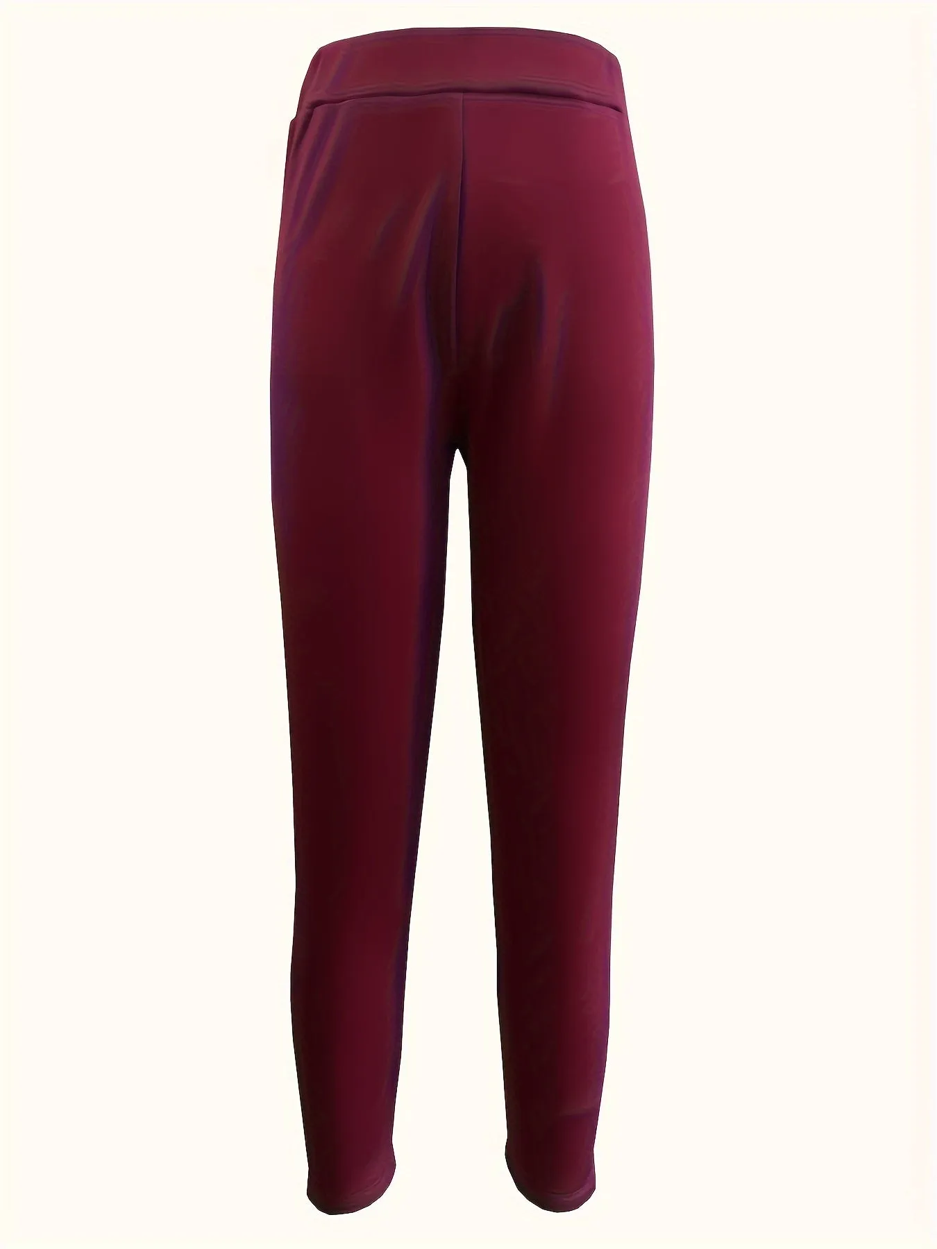 Plus Size Women's Solid Fleece Lined High Waisted Winter Leggings - Soft, Warm, and Comfortable for Outdoor Activities - Perfect for Cold Weather Sports and Fitness