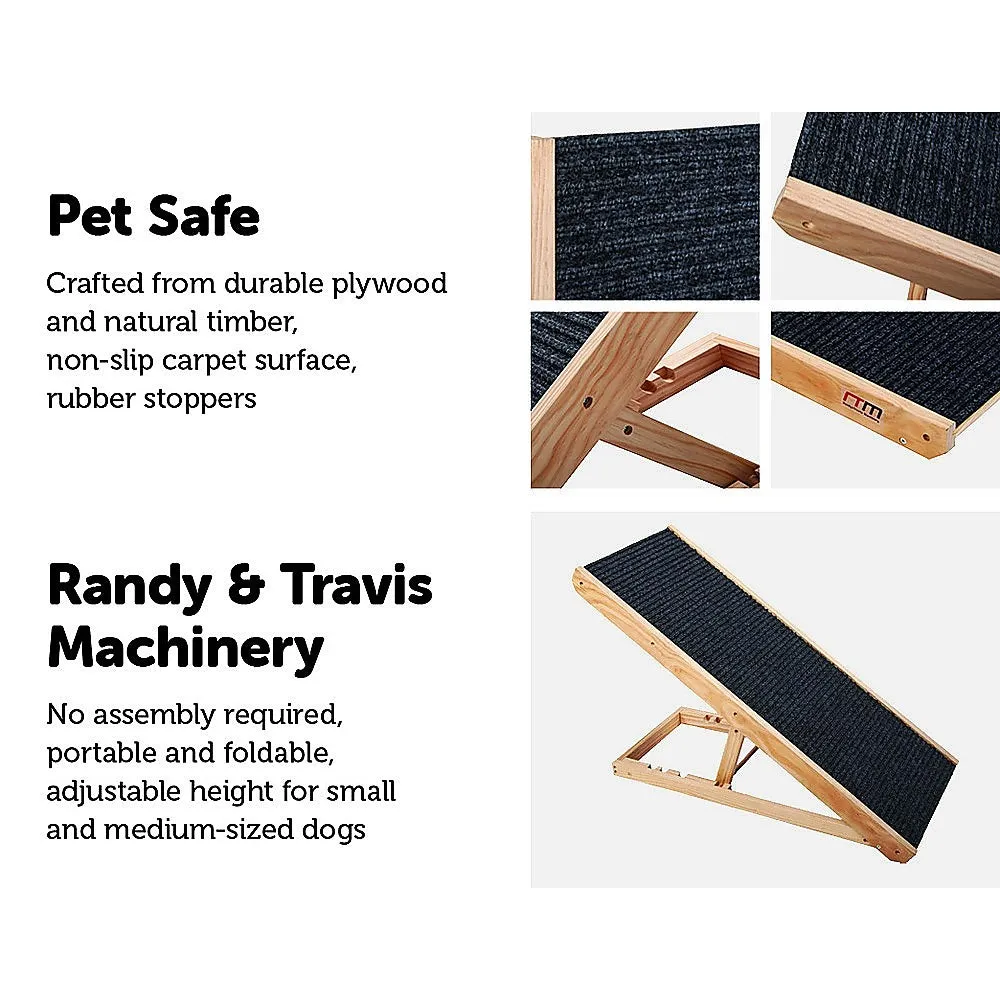 Portable Adjustable Pet Ramp with Non-Slip Surface