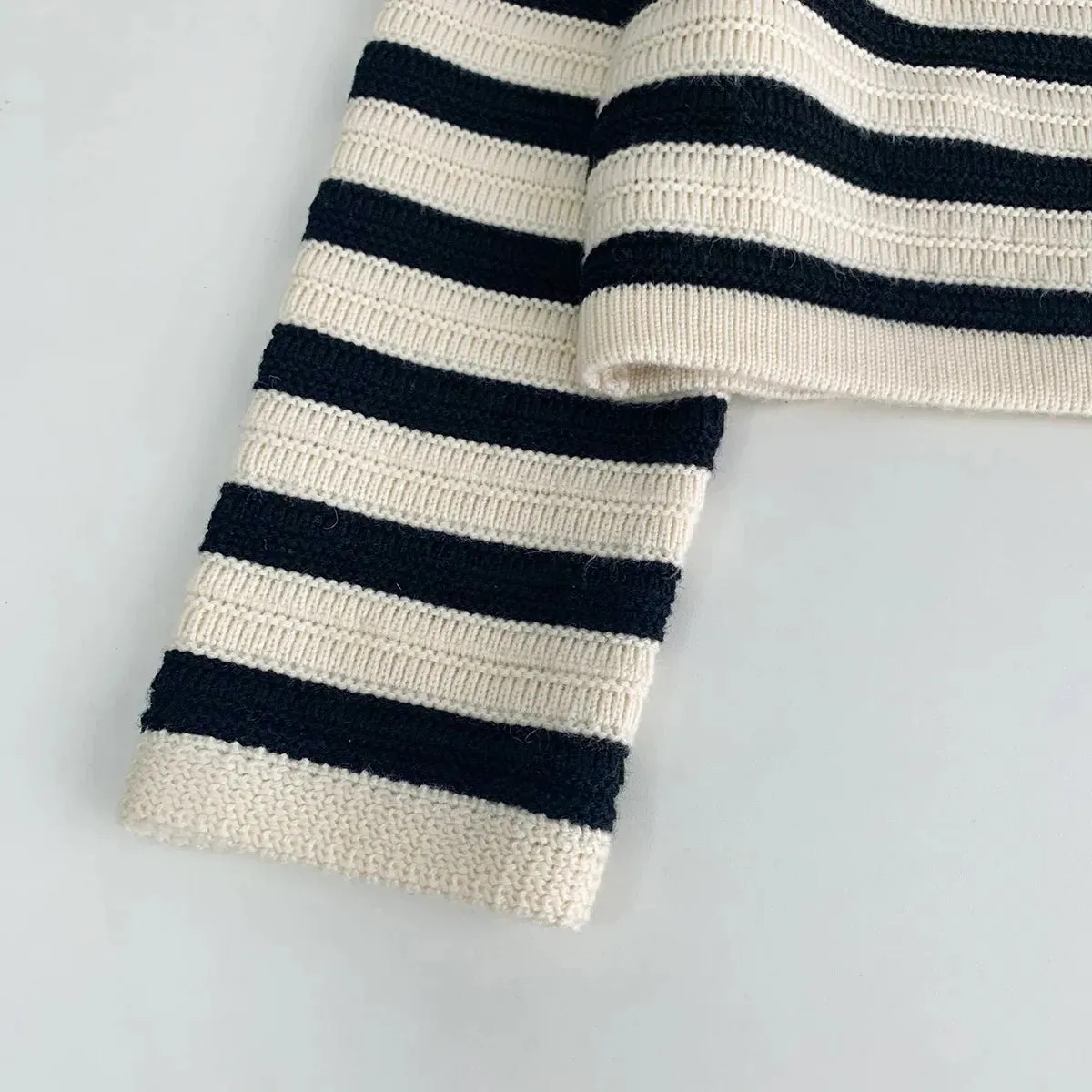 Pre Order:  Casual Striped  Knit Cardigan