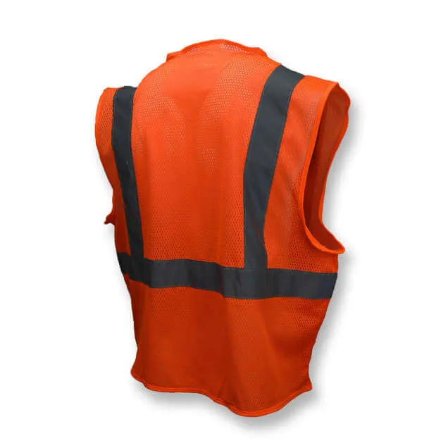 Radians SV2ZOM Economy Type R Class 2 Mesh Orange Safety Vest with Zipper