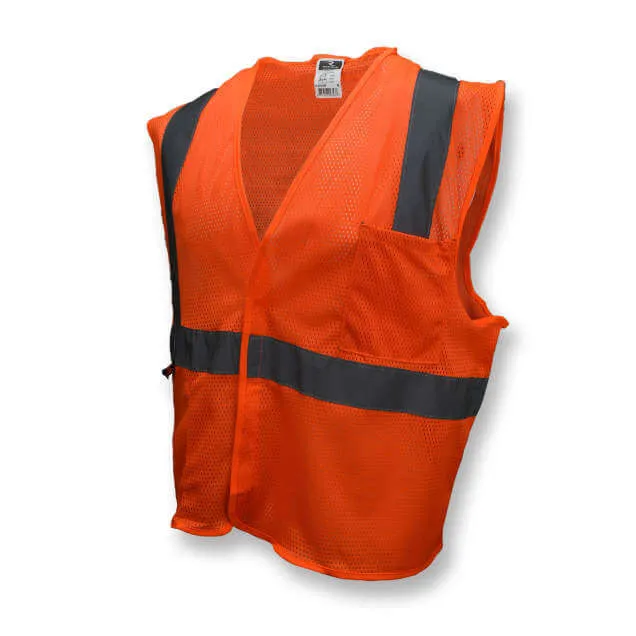 Radians SV2ZOM Economy Type R Class 2 Mesh Orange Safety Vest with Zipper