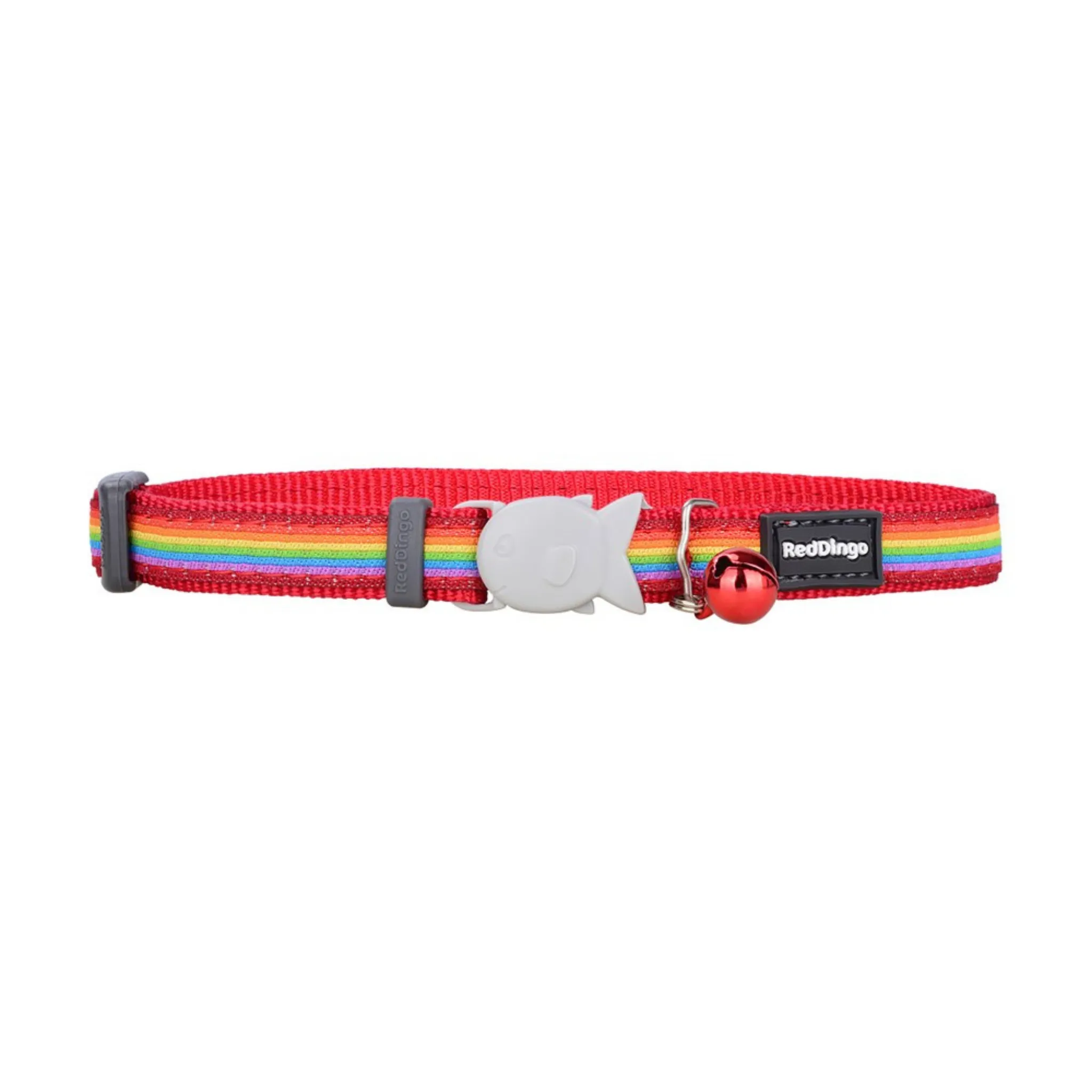 Red Dingo Cat Collar - Rainbow