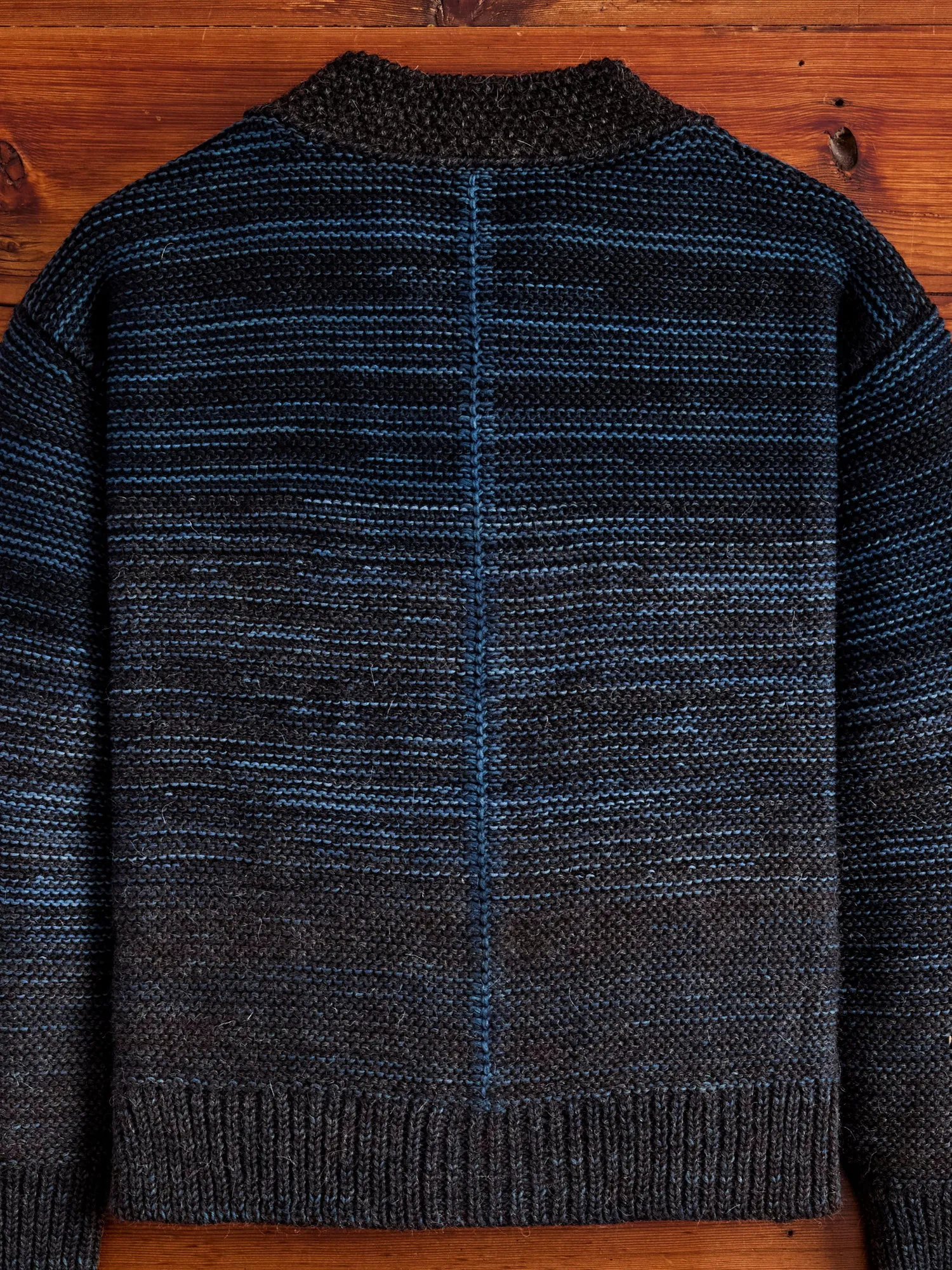 Ren Alpaca Cardigan in Black Dark Indigo