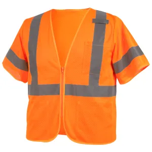 Revco VS2030-OR Orange ANSI Class 2 Short Sleeve Polyester Hi-Vis Safety Vest (1 Vest)