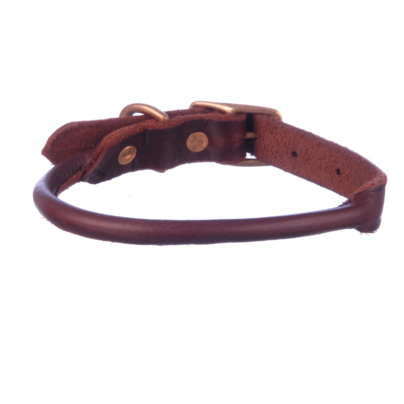 Rolled Leather Dog Collars, 3/4" x 17"