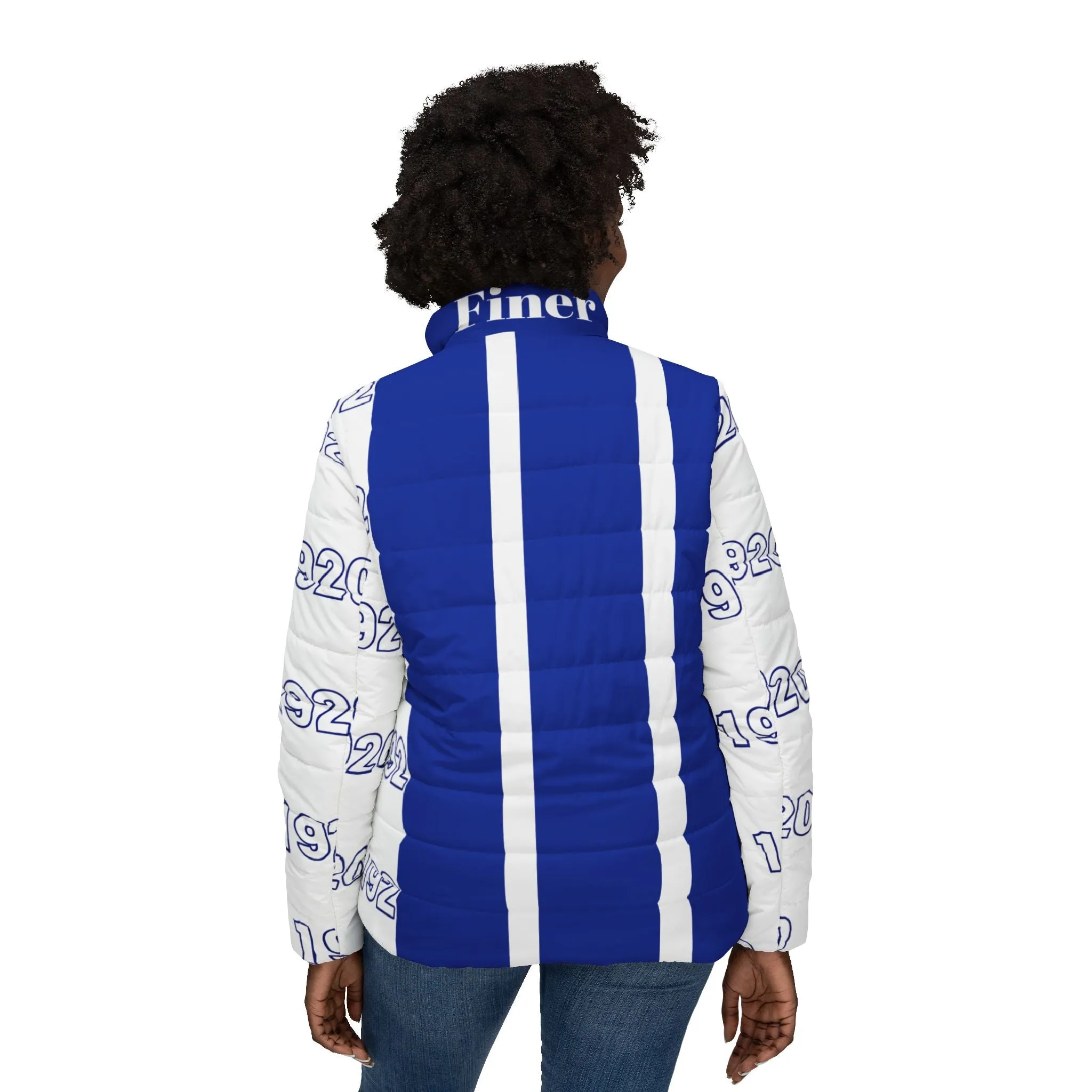 Royal Blue & White Puffer Jacket- 1920