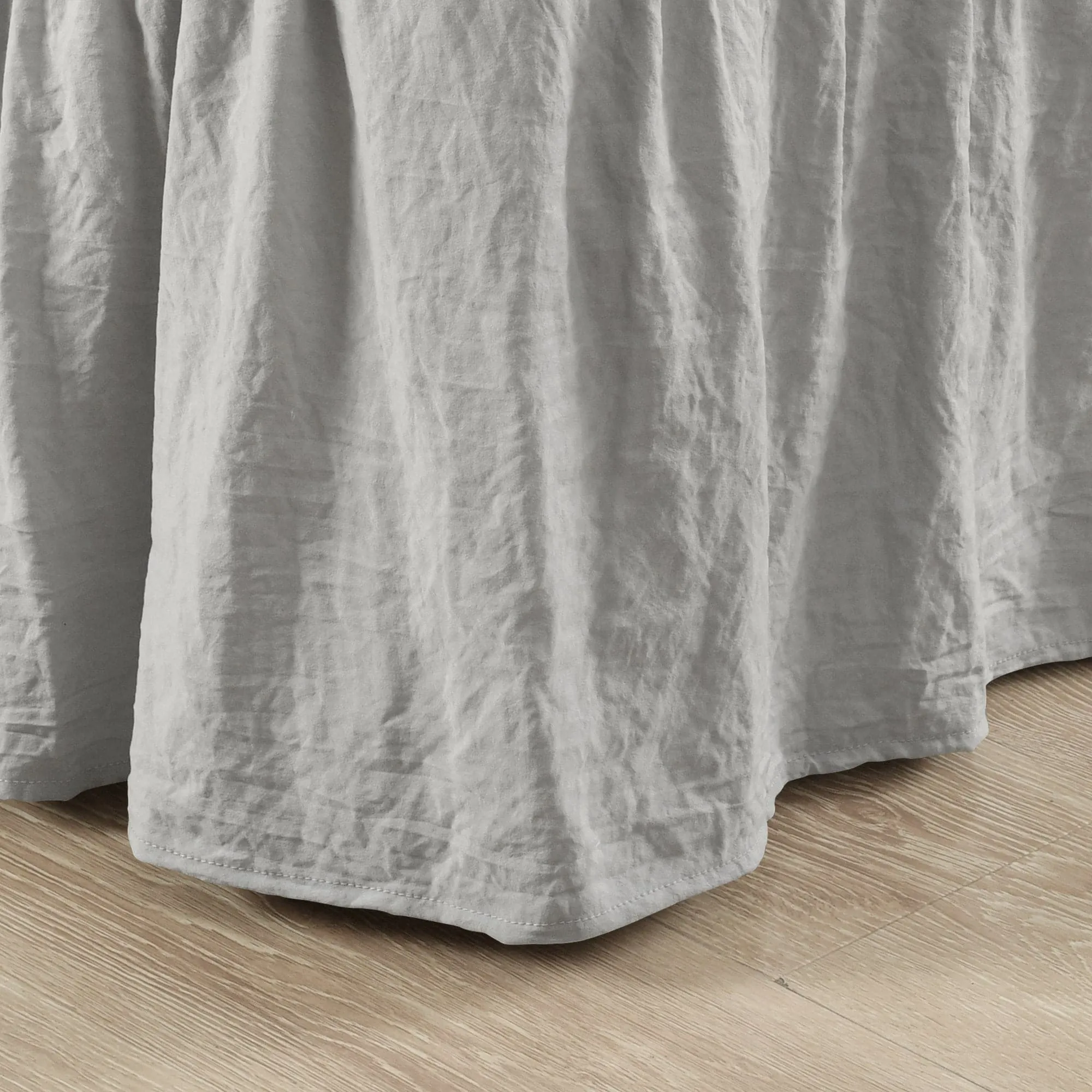 Ruched Ruffle Elastic Easy Wrap Around Bed Skirt