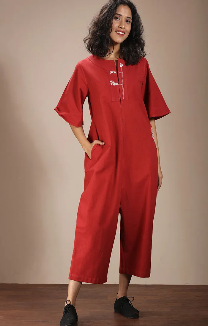 Rust Madder Jumpsuit