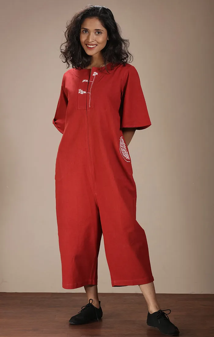 Rust Madder Jumpsuit