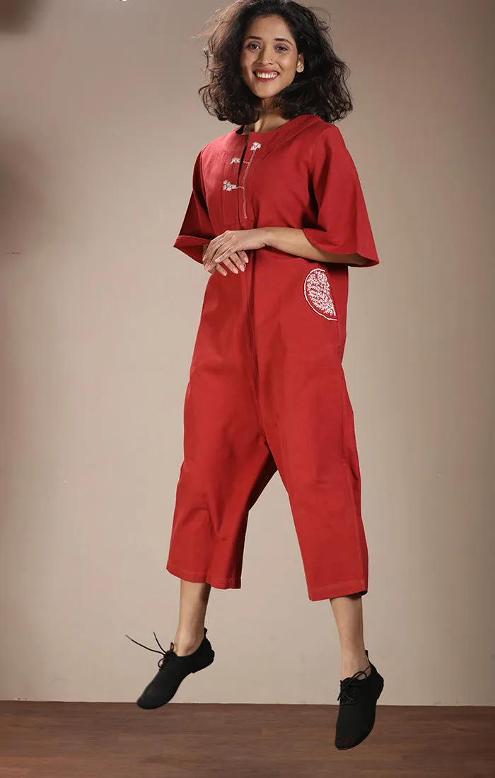 Rust Madder Jumpsuit