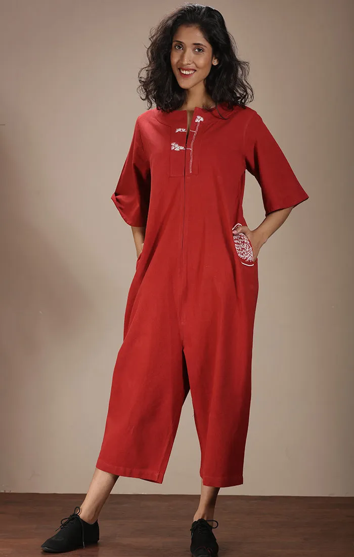 Rust Madder Jumpsuit