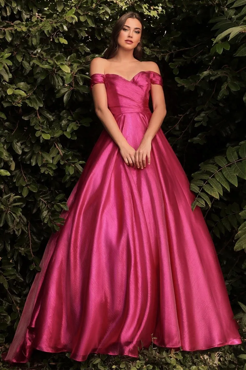 SARIA Off Shoulder Shimmer Ballgown Prom & Formal Dress