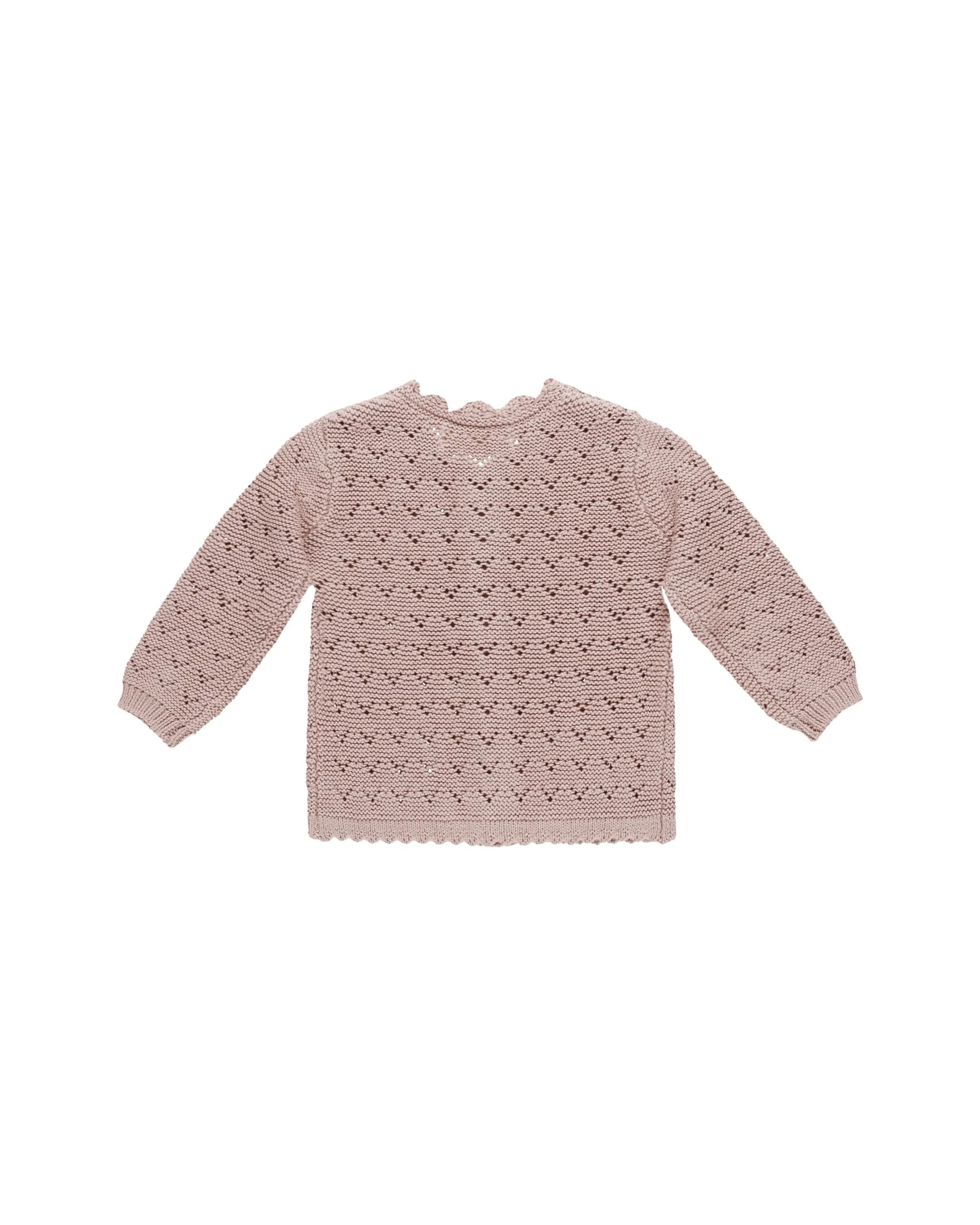 Scalloped Cardigan | Mauve