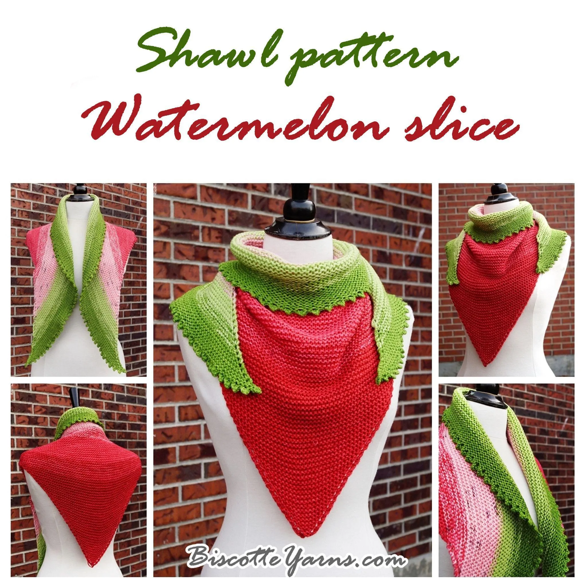 Shawl pattern - Watermelon Slice Shawl