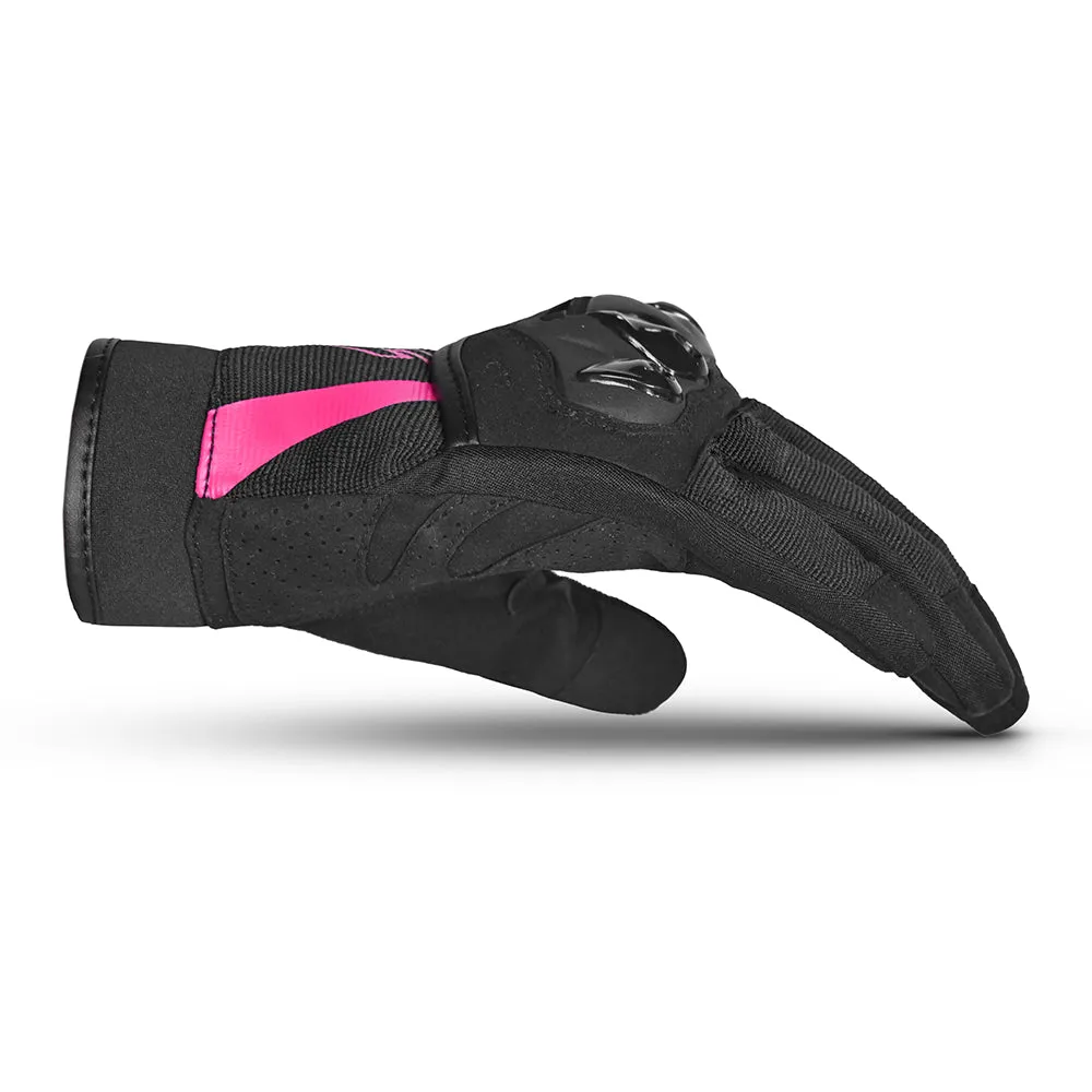 Shua Shot Lady Black Pink Motorcuycle Gloves