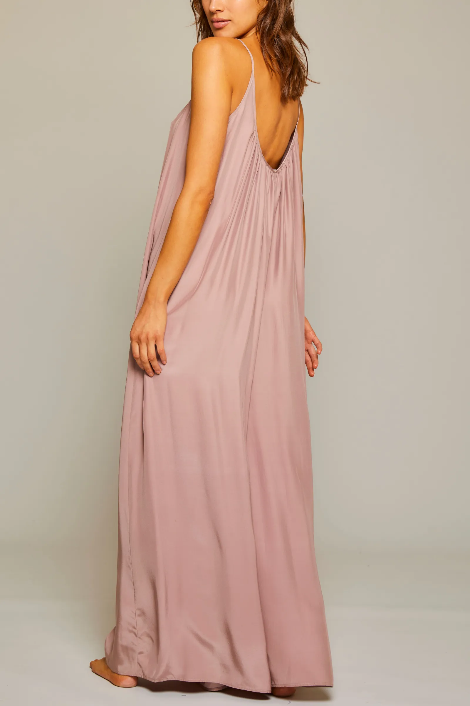 Silk Charmeuse Jumpsuit - Rose Matte