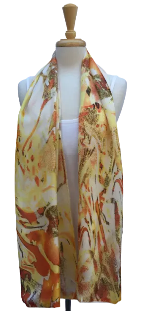 SIP2-06 Scarf with abstract liquid design