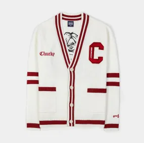 SP x Chucky Varsity Mens Cardigan (Cream/Red)