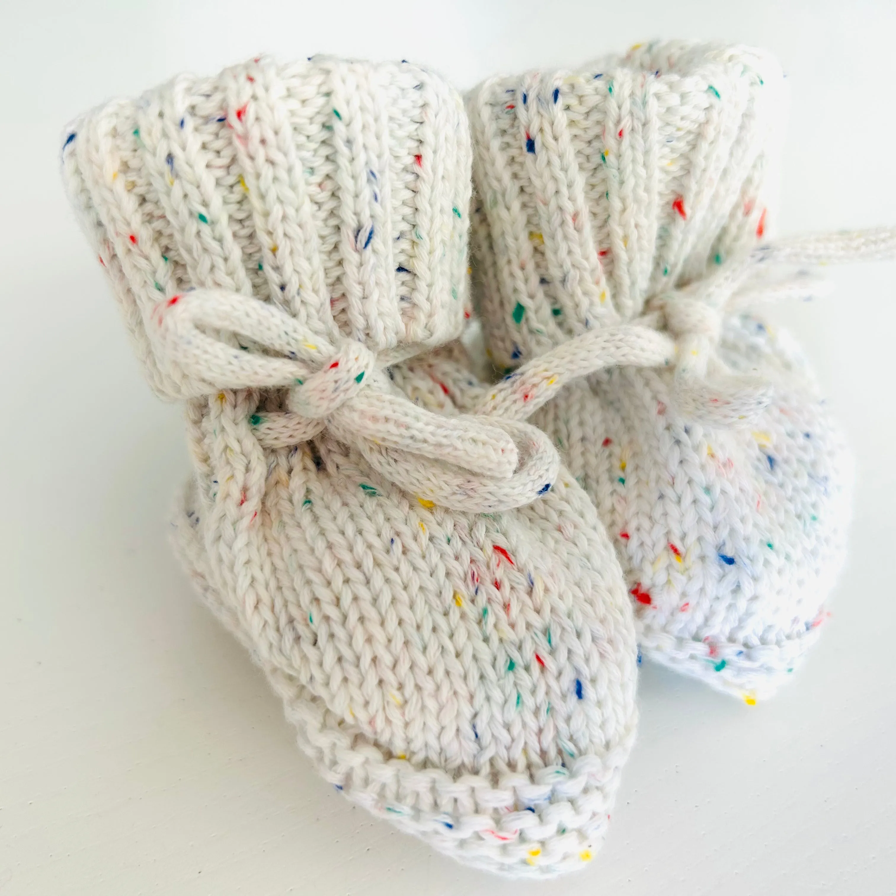 Speckled Knit Booties