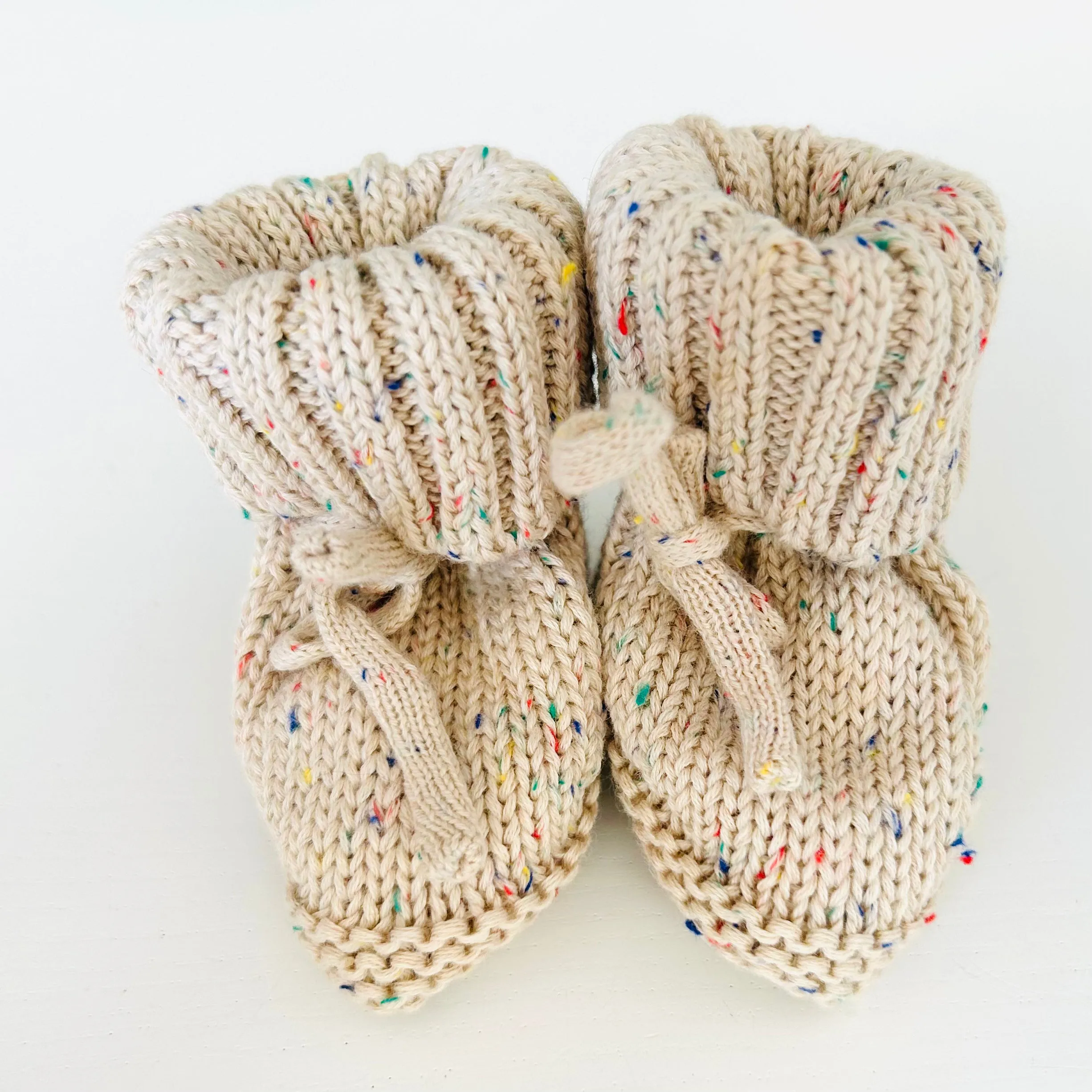 Speckled Knit Booties