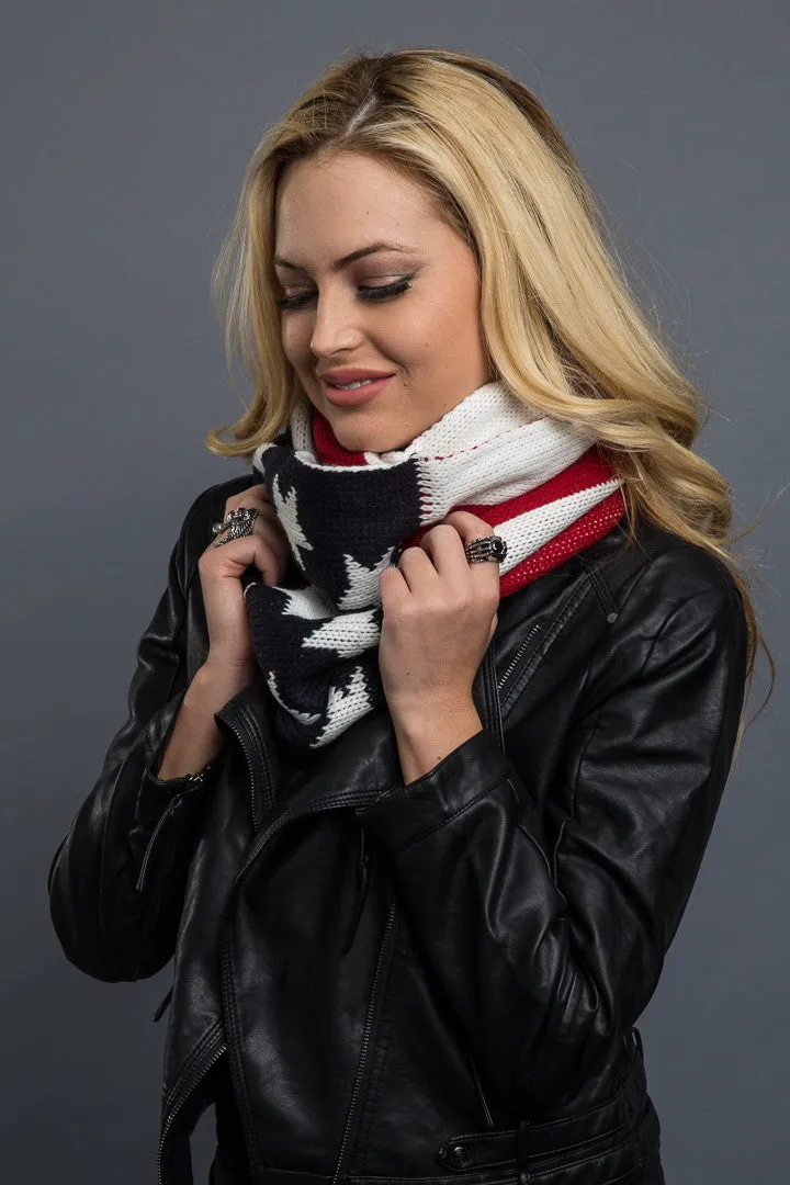 Stars and Stripes Reversible Infinity Scarf