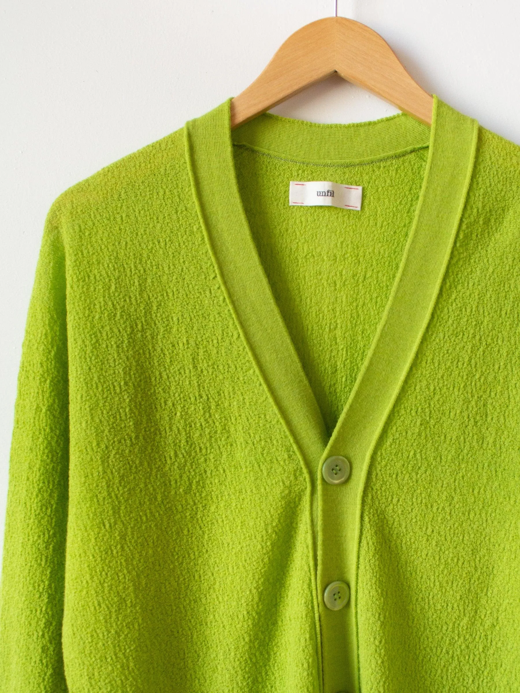 Superfine Mohair Amunzen Knit Cardigan - Kiwi