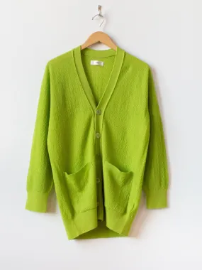 Superfine Mohair Amunzen Knit Cardigan - Kiwi